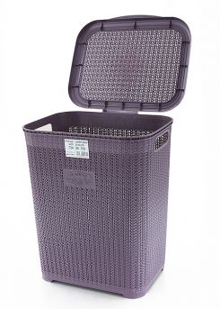Gitco Plastic Laundry Basket With Lid 40 Ltr TK-LB720