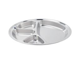 Meals Serving Tray - Round Shape_Stainless Steel