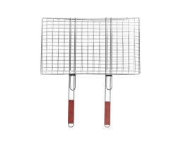 BBQ Grill Net W/Wood Handle