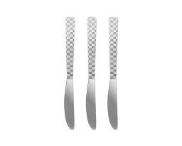 Dessert Knife - Silver Check Design (3PCs)