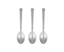 Baby Spoon - Silver Check Design