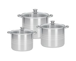 Stainless Steel Stock Pot Set - 6 PCs