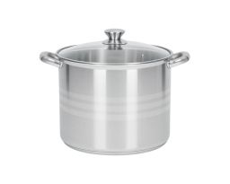 Stainless Steel Stock Pot W/Glass Lid