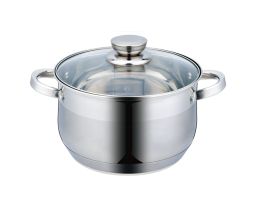 Stainless Steel Casserole W/Glass Lid