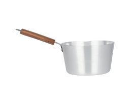 Aluminium Milk Pan W/Wood Handle