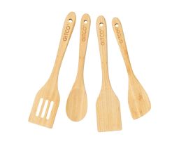 Natural Wooden Spoon Set - 4 PCs