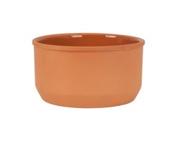Glazed Clay Serving Bowl